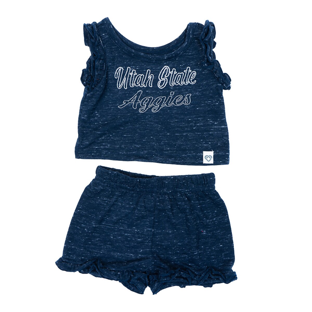 Infant Utah State Aggies Embroidered Ruffle Tank Top